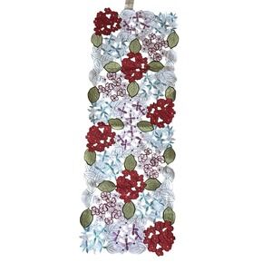 Vintage Sonoma Life Style Table Runner 13x36 inch Cut Out Flower Multicolor